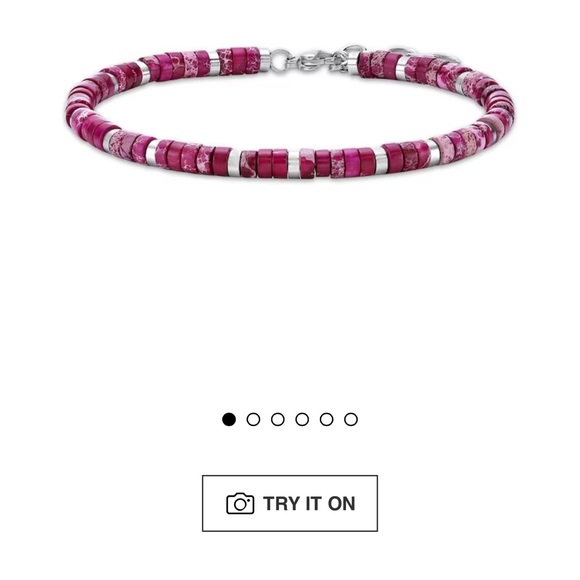 Kay Jewelers Red/Pink Turquoise Bracelet 9” - Picture 1 of 4